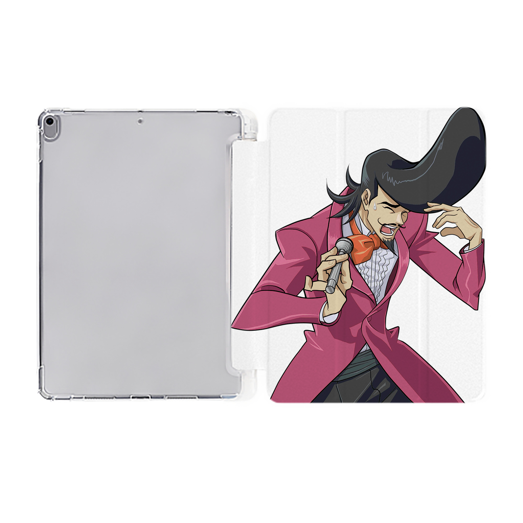 （画像用） 遊☆戯☆王 Yu-Gi-Oh! IPad ケース ペン収納付き 三つ折りスタンド PUレザー×シリコン 対応機種9.5/10.5/10.9インチ